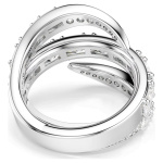 Vienna ring Mixed cuts, Swan, White, Rhodium plated